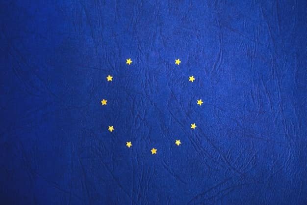 La imagen muestra la bandera de la Unión Europa. Son muchos los profesionales que dudan entre estudiar maestrías virtuales en Uruguay 2021 o en Europa.